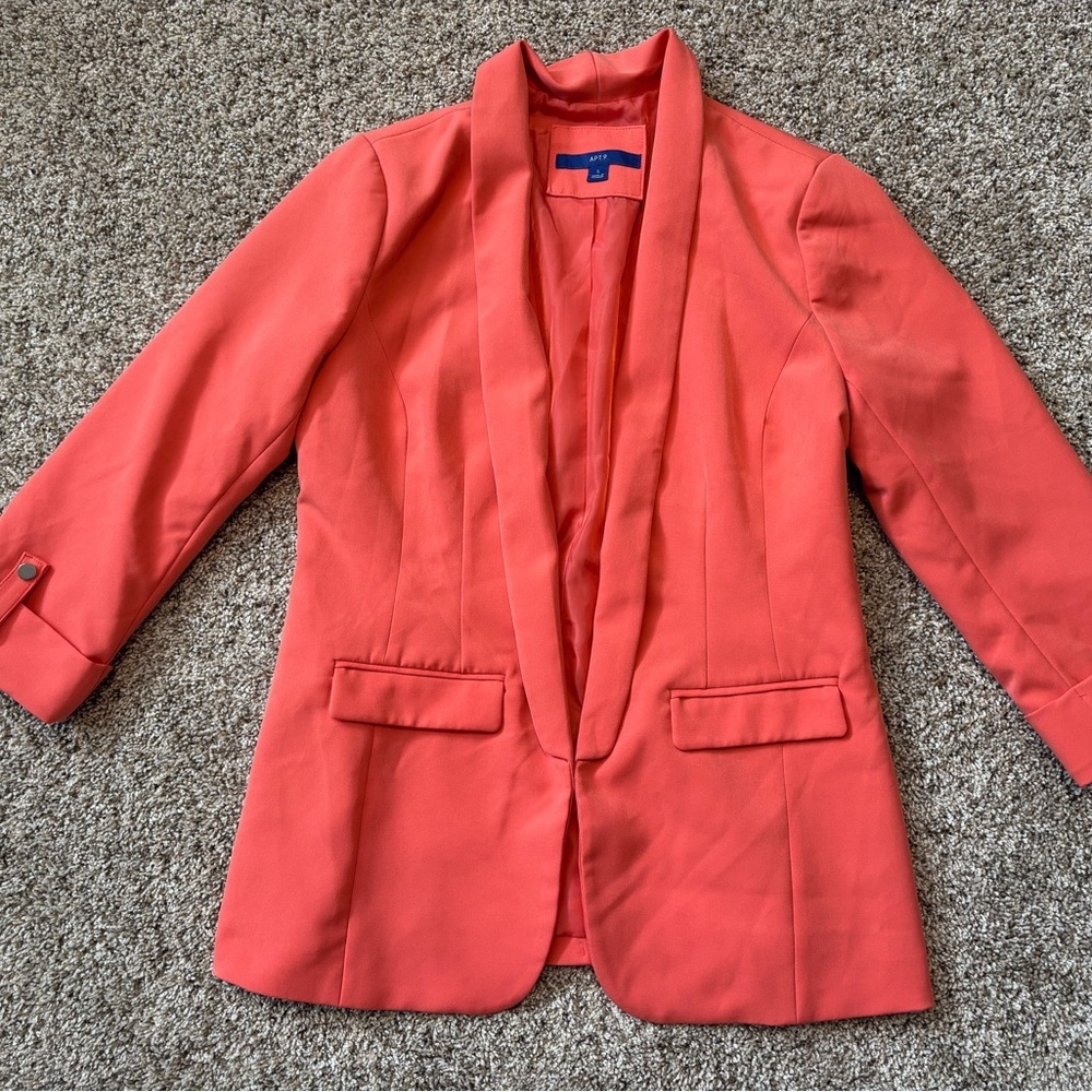 Apt. 9 Women's Vibrant Coral Blazer